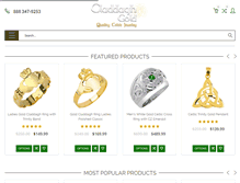 Tablet Screenshot of claddaghgold.com